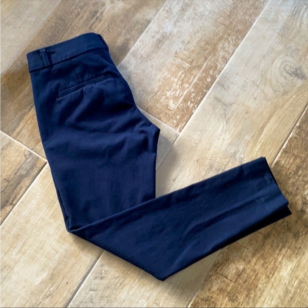 Banana Republic Sloan Fit Dark Blue Wash Slim Boot Ankle Length Dress Pants sz 0